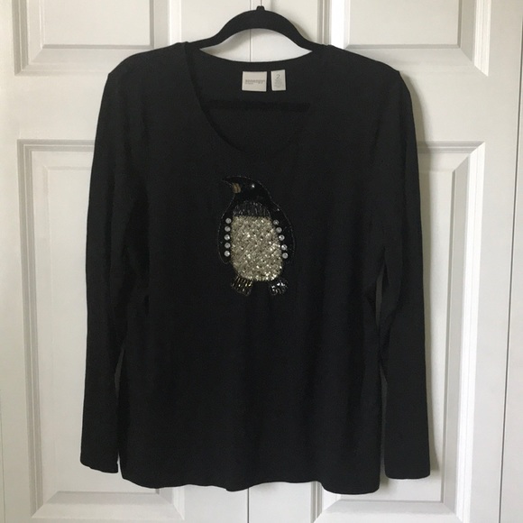 CHICO’S ZENERGY PENGUIN MOTIF TOP - Picture 1 of 3